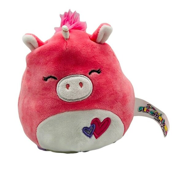 SQUISHMALLOWS FlipAMallow Zoe and Courtney Caticorn Plush 5" Pink Purple - Picture 5 of 9